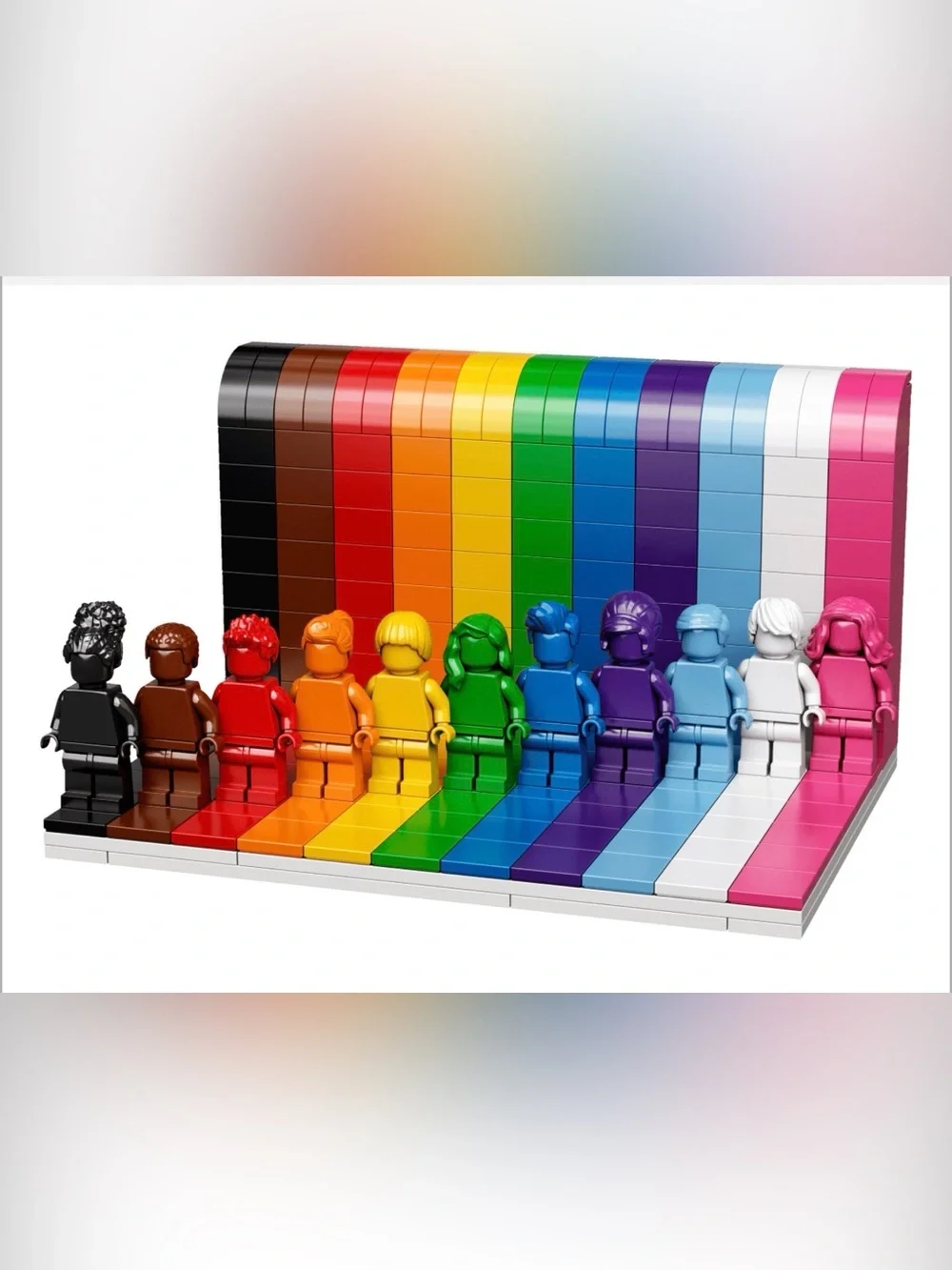 NWT LEGO Everyone Is Awesome 40516 Rainbow Display Set 346 Pieces
